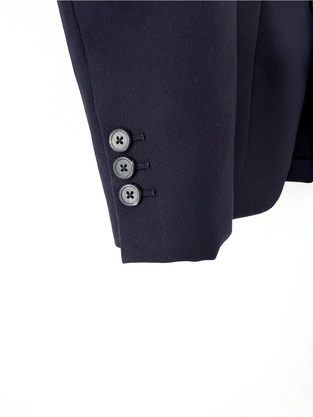 Prada Gabardine Navy Single-Breasted Sport Coat Me's Blazer Italian 38R